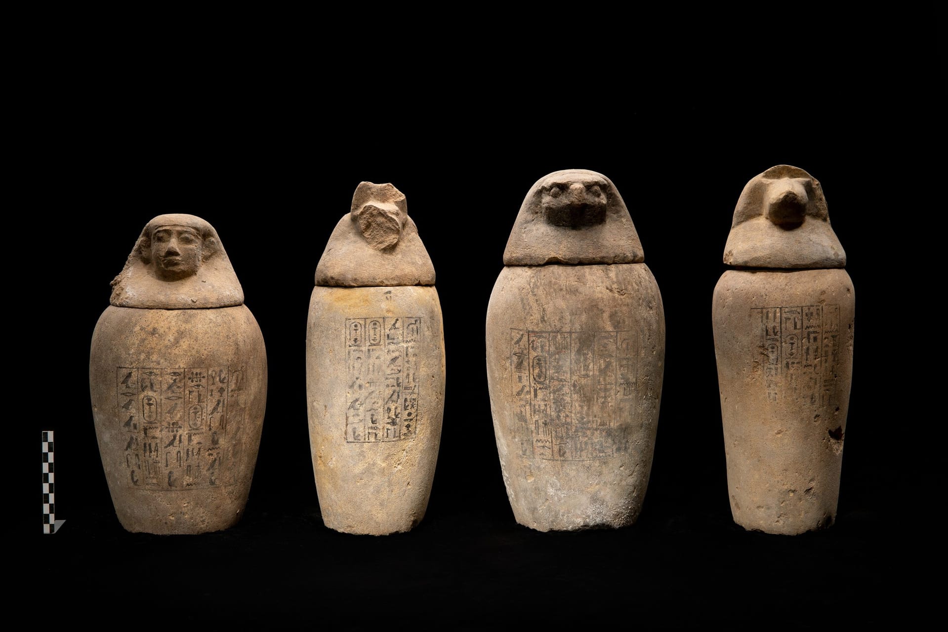 Vasos canopos | Foto: Petr Košárek, Český egyptologický ústav